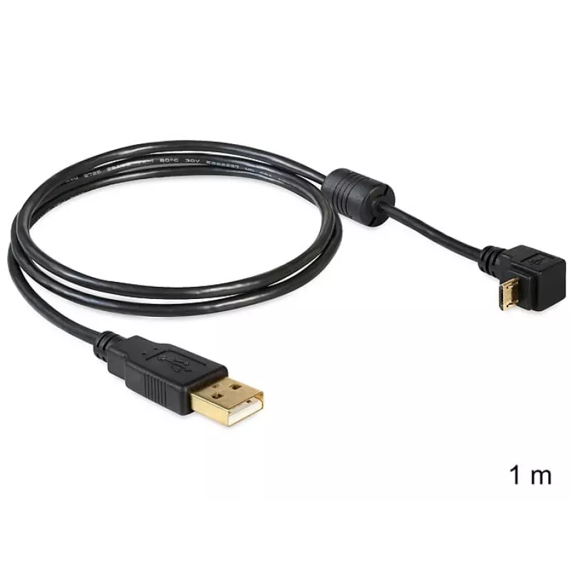 USB Cable DeLOCK USB2.0 1m Micro-USB B Black