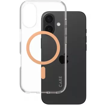 PanzerGlass CARE™ by ® Urban Combat Case Transparent w. Peachy MagSafe iPhone 16