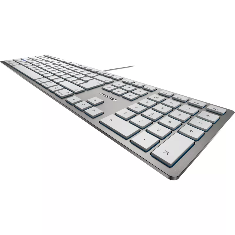 CHERRY KC 6000 SLIM FOR MAC keyboard Office USB QWERTZ German Silver