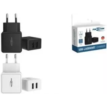 ANSMANN HC212 - Power Supply - 12 Watt - 2400 mA - 2 Output Ports (USB) - White (1001-0114)