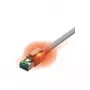 EasyLan DualBoot LED patch cable Cat.6A (ISO/IEC), S/FTP, grey, 5.0 m, with LED identification