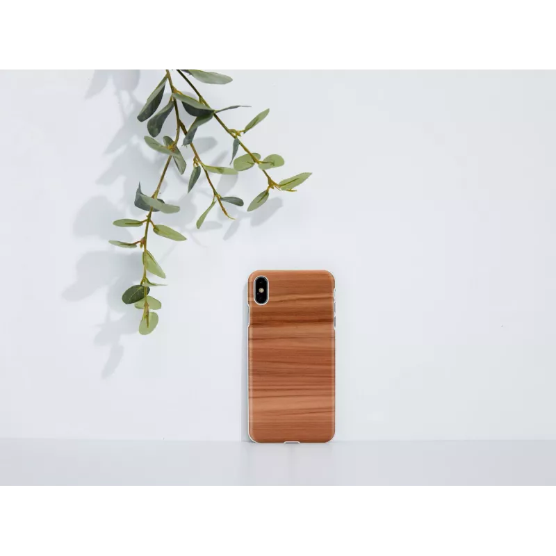 Smartphone case man and wood for iPhone XS Max — Cappuccino White