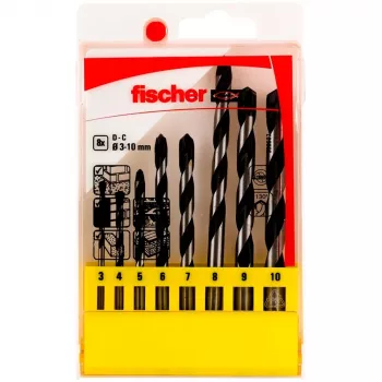 Concrete drill bit set CTS 8, D-C Set, 3-10mm (8-piece)
