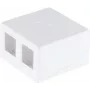 Network adapter ShiverPeaks 08-10116 — 2-port keystone connection, white