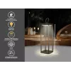 Rechargeable lantern Beper P207ILI102 in Corten finish, portable battery-powered lamp