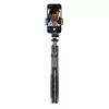Tripod selfie stick Crong CRGSGU1BLK aluminium Bluetooth with foldable legs and phone mount
