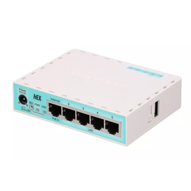Mikrotik RB750GR3 wired router Gigabit Ethernet Turquoise, White