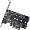 Silverstone SST-ECM27 M.2/SATA Adapterkarte, PCIe 4.0, 1x M-Key, 2x SATA 6G - Low Profile