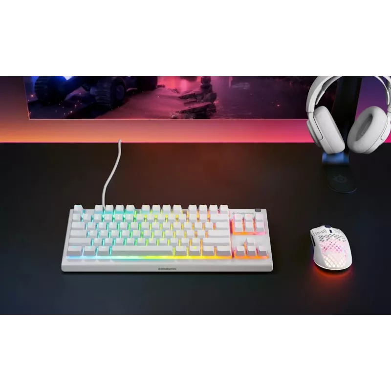 Keyboard SteelSeries Apex 3 TKL US, white