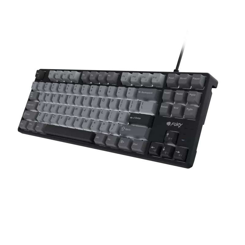 NATEC Fury Gaming Keyboard Kanabo K2 US white-backlit mechanical black-grey