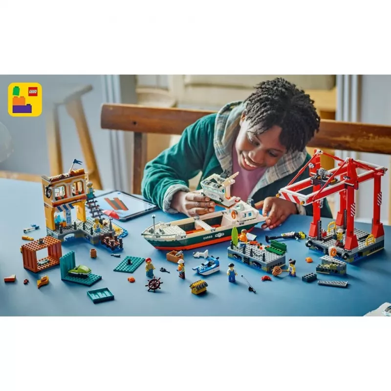 LEGO CITY 60422 Seaside Harbour with Cargo Ship
