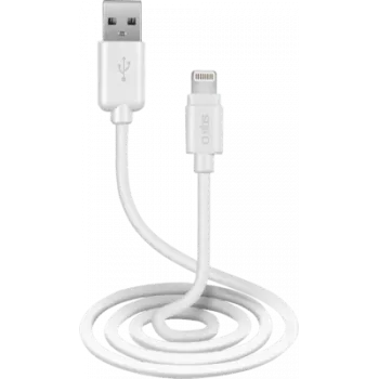 SBS TECABLEUSBIP589W Lightning-Cable 1 m White (TECABLEUSBIP589W)