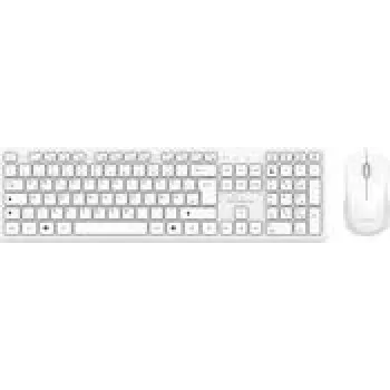 Wired USB Full-size Keyboard with Mouse MediaRange MROS276 — QWERTZ German layout, White, 1.5 m cable