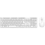 Wired USB Full-size Keyboard with Mouse MediaRange MROS276 — QWERTZ German layout, White, 1.5 m cable