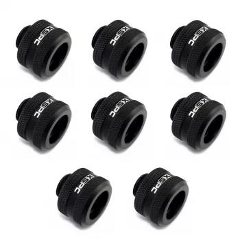 XSPC Connector G1/4 to 14mm Hardtube, black matt - 8 pieces