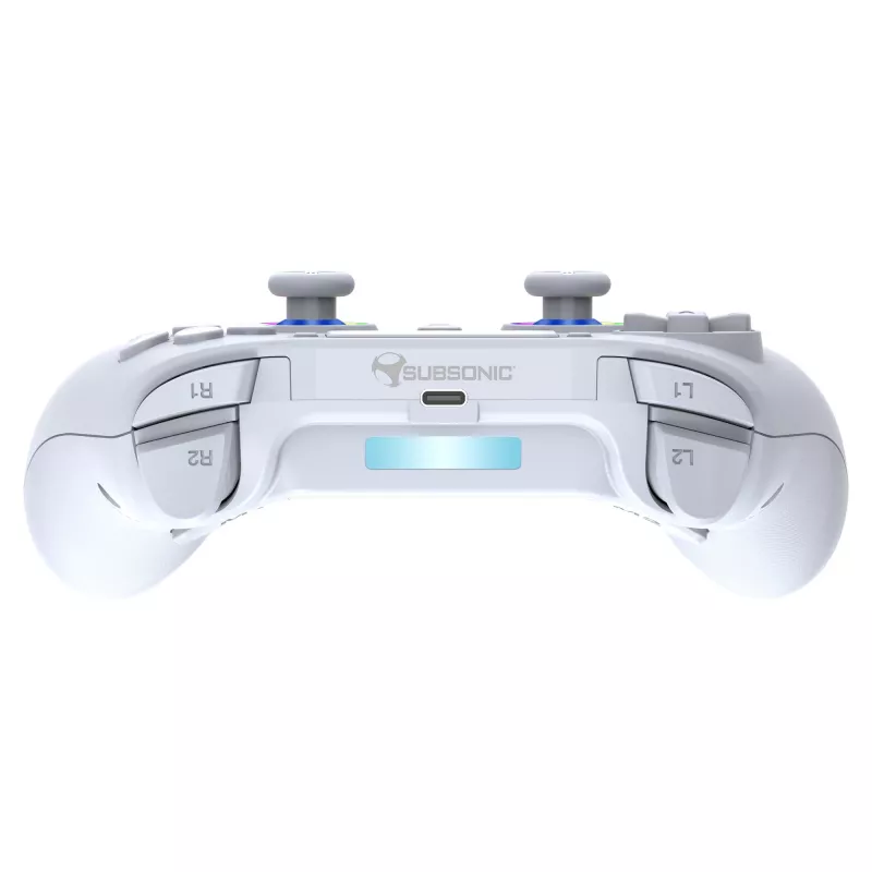 Gamepad Subsonic PS5 Wireless LED Controller White D-pad Home Options Share