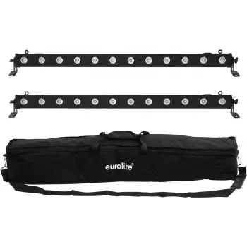 LED bar set EUROLITE 2x LED BAR-12 QCL RGBW with soft-bag — 2 units, RGBW QCL LEDs