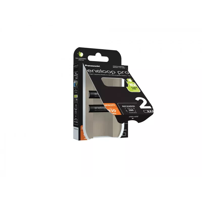 Rechargeable batteries PANASONIC ENELOOP PRO AAA 930 mAh 2 pc(s) (BK-4HCDE/2CP)