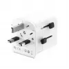 Universal travel adapter GEMBIRD TPA-EU2A12-01-W 12W USB power adapter for international outlets