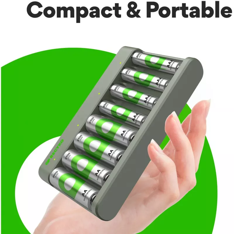 Battery charger GP E821 for NiMH AA and AAA rechargeable cells, model E821