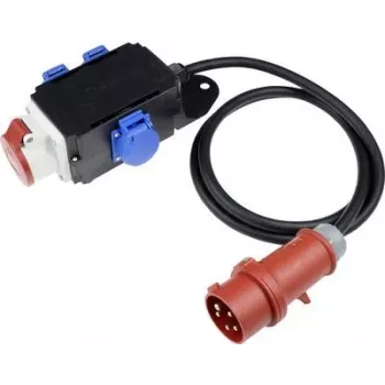 Electrical adapter AS Schwabe MIXO 61520 — CEE plug 3x400V to 3x230V