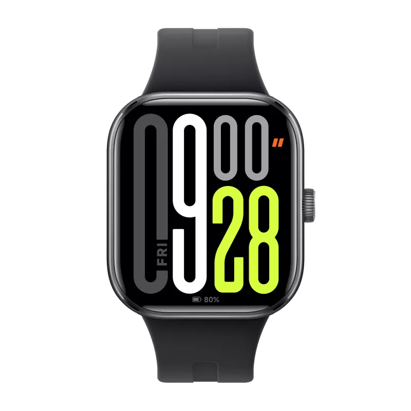 Smartwatch Xiaomi Watch 5 rectangular 2.07 inch AMOLED display, black case, black TPU band, 47.5 mm, 5 ATM