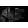 Tactical flashlight Nitecore EDC25 — dual-LED, 15 lm, aluminium body, USB-rechargeable, IP54, shockproof, black