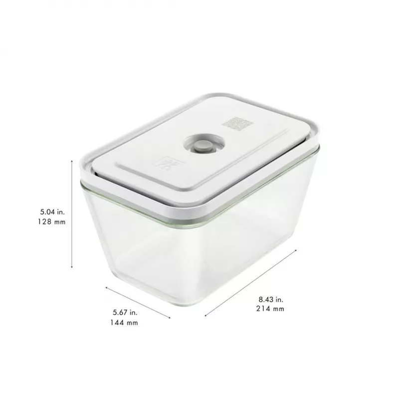 Food storage box ZWILLING FRESH & SAVE Rectangular glass/plastic set 3 pcs, 0.35/0.75/1.6 L, airtight, microwave/oven/fridge safe