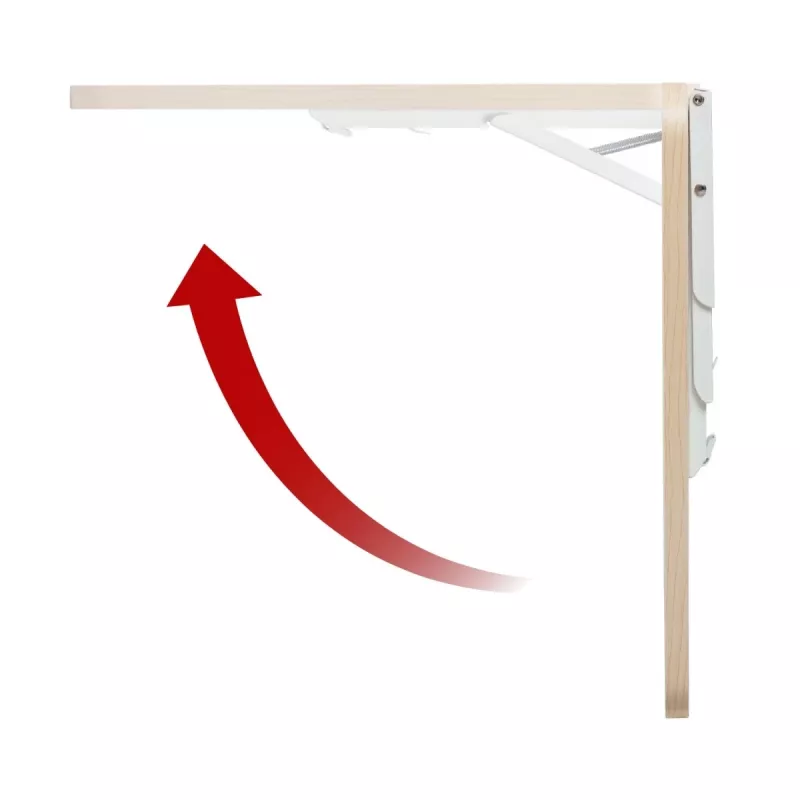 MACLEAN MC-128WD Wall-Mounted Folding Shelf 100×40 cm Wooden Finish