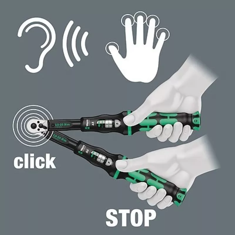 Wera Click-Torque C 3, 1/2 inch Torque Wrench with Reversible Ratchet, 40Nm - 200Nm