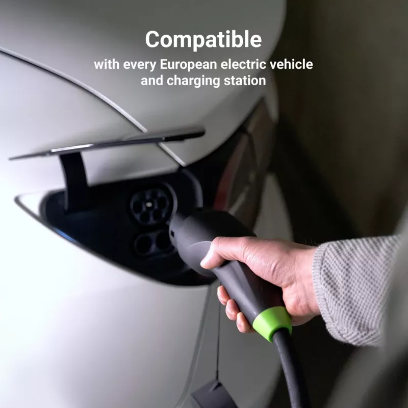 Charging cable Green Cell EVKABGC03 — Type 2, 5 m, 11 kW, for electric vehicles