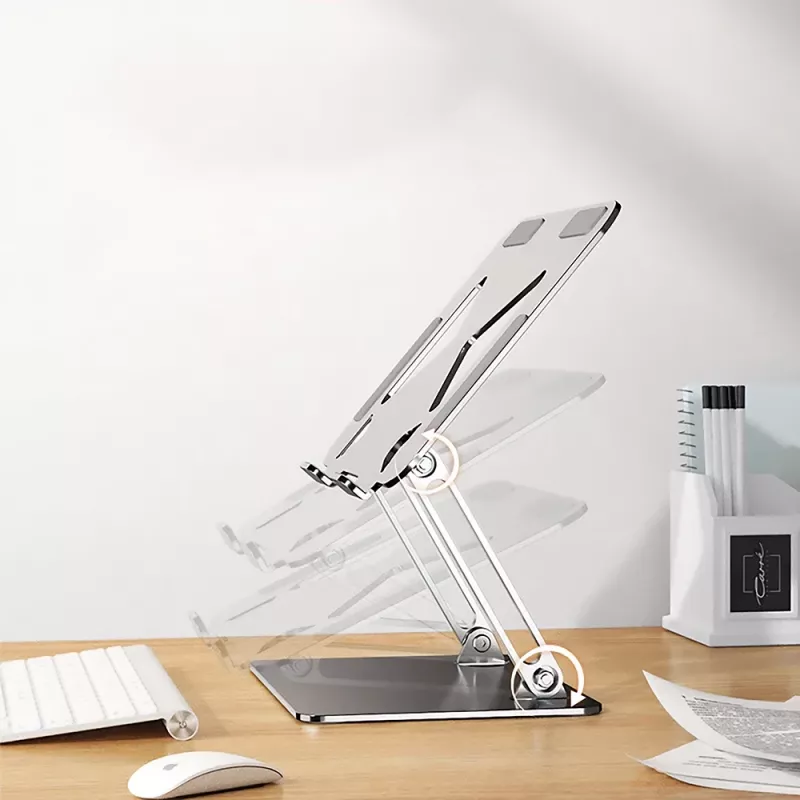 Laptop stand MEDIA-TECH MT2661 — adjustable height, foldable aluminium design for up to 17 inch notebooks