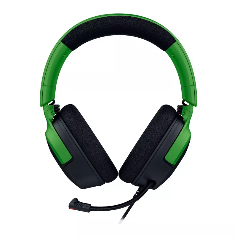 Wired gaming headset Razer Kraken V4 X — supra-aural, 20–20000 Hz, 1.8 m cable, 310 g, black/green
