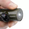 Multifunctional survival whistle Mil-Tec SP.22073 — 6-in-1 olive, compass, thermometer, mirror, magnifier, light, 100×35×30 mm