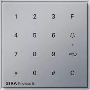Electrical switch accessory Gira 260565, aluminium finish, IP44 protection