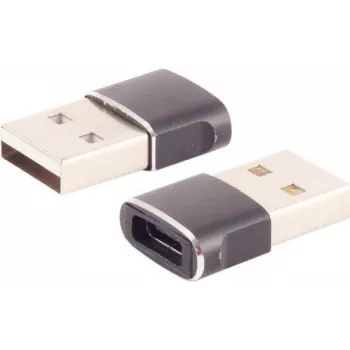 USB A to USB C adapter ShiverPeaks 14-05034 — USB 2.0, slim metal housing