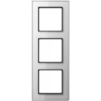 Wall-mounted light switch cover glass JUNG AC 583 GL WW White, glass, 84×226 mm