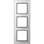 Wall-mounted light switch cover glass JUNG AC 583 GL WW White, glass, 84×226 mm