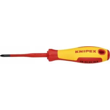 Knipex VDE Plus/minus-Screwdriver Size PH 1 Blade Length: 80 mm (98 24 01 SLS)