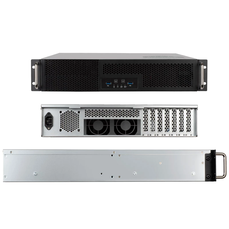 SilverStone RM23-502 Rackmount Server Chassis, ATX, USB 3.0 - 2U - black