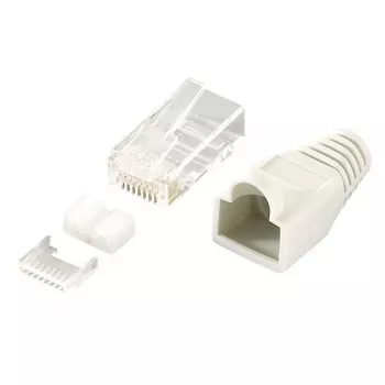 Wire Connector RJ45 LogiLink MP0021 Grey Transparent