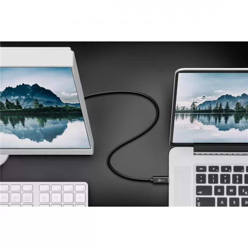 Goobay USB-C to Displayport. M/M. Blac