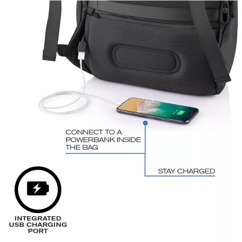 Casual backpack XDDESIGN Bobby Soft with 15.6 inch notebook compartment, 16 L, PET, black