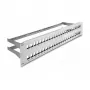 DeLOCK 19 inch Keystone Patch Panel 48 port with strain reliefs 2U grey