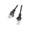 Networking cable LANBERG PCU5-10CC-0025-BK RJ-45 Cat5e U/UTP 0.25 m Black