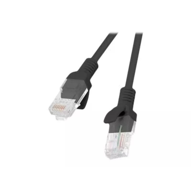 Networking cable LANBERG PCU5-10CC-0025-BK RJ-45 Cat5e U/UTP 0.25 m Black