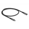 DeLOCK USB Extension Cable USB Type-C male to female 10 Gbps 0.5 m grey metal