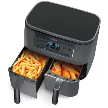 SharkNinja Ninja DZ300EU, Air Fryer, 7,6 l, 3,2 kg, 240 °C, double, Grey