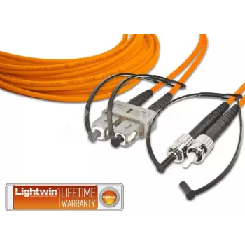 Lightwin High Quality Duplex LWL Patch Cable, MM OM1, SC - ST LWL Patch Cable (LDP-62 SC-ST 10.0)