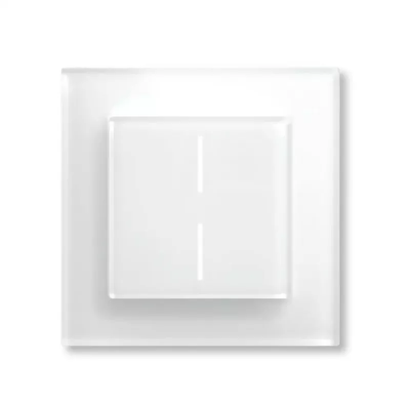Smart glass push-button HomeMatic Homematic IP Glass push-button, 230 V, 868 MHz, white, 54.5×54.5×29 mm